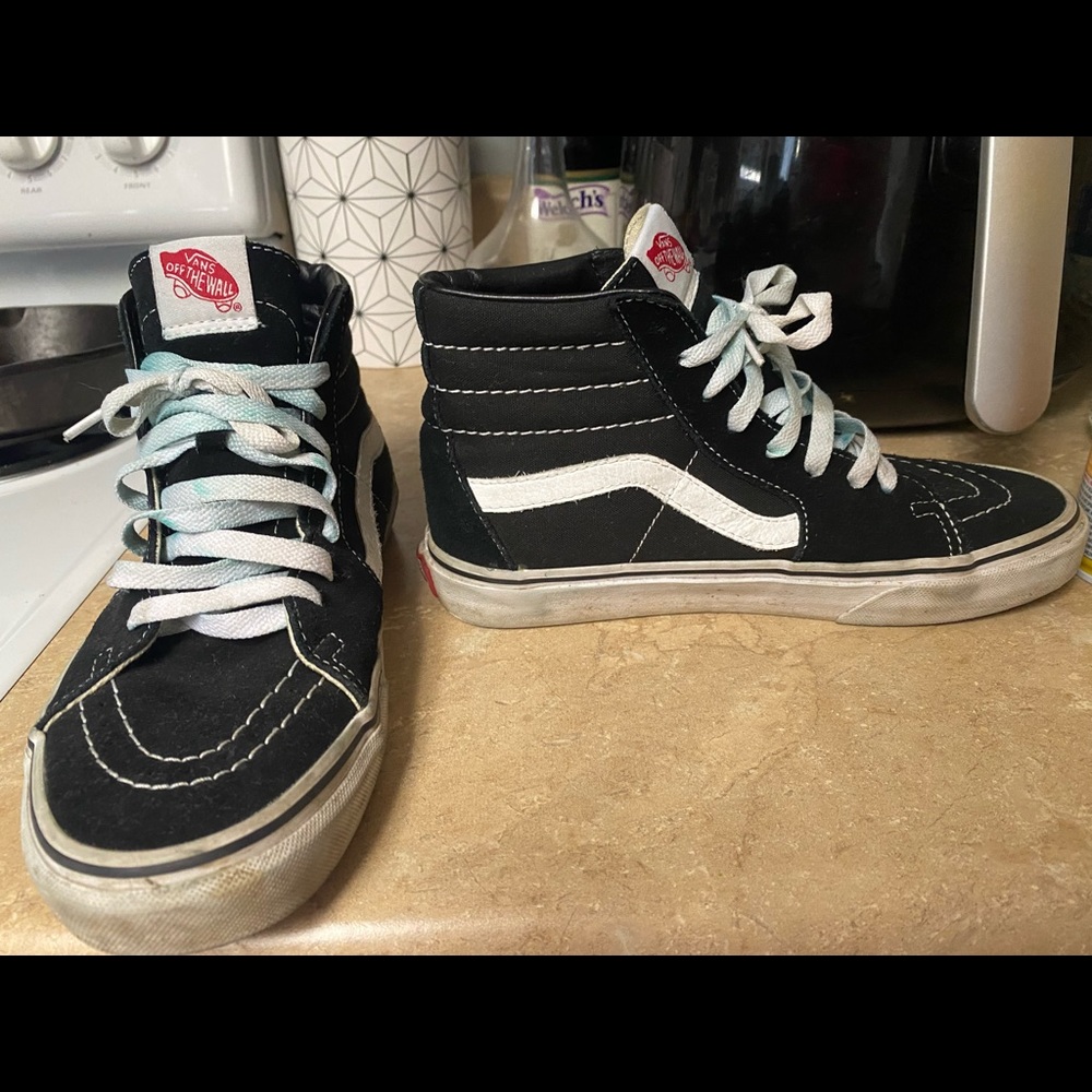 Black and White High top Vans